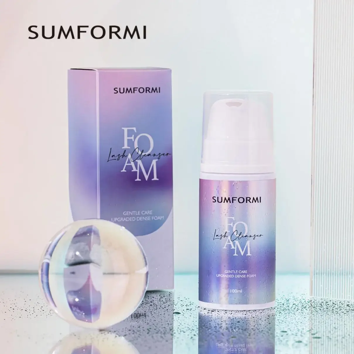 Sumformi 100ml Eyelash Extension Foam Cleanser Shampoo Gentle Sensitive Lash Cleanser for Extensions Lash Shampoo Wholesale