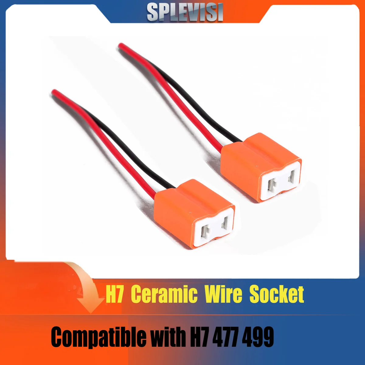 

Bulb Connector Wire Pigtail Female Ceramic H7 477 499 Harness Head Light High Low Beam