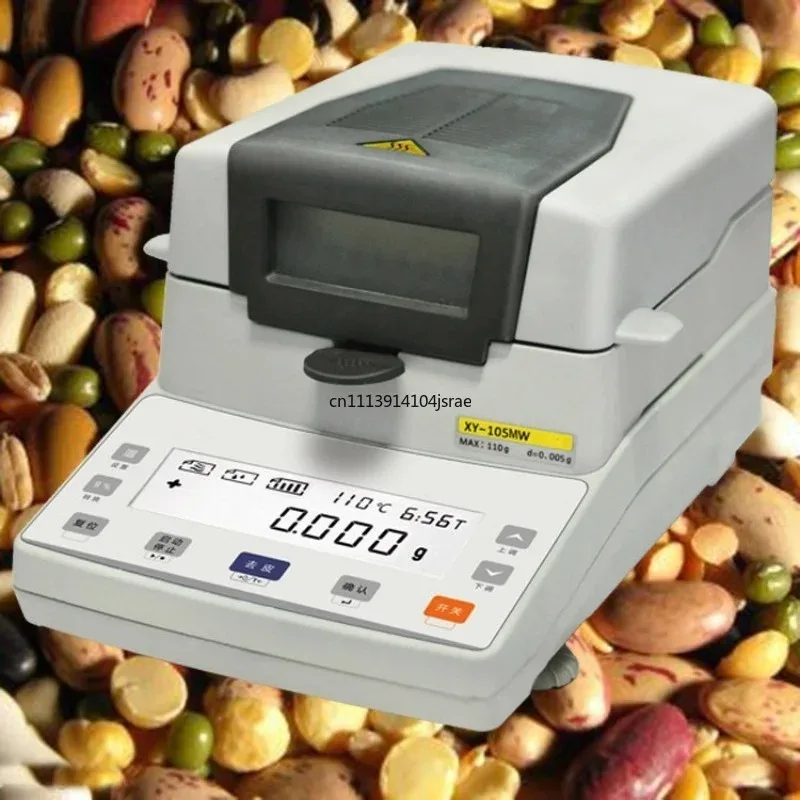 XY-105MWME Halogen Rapid Moisture Analyzer, Digital Moisture Tester for Grain, Corn, Tea, Sludge Moisture Content Detection