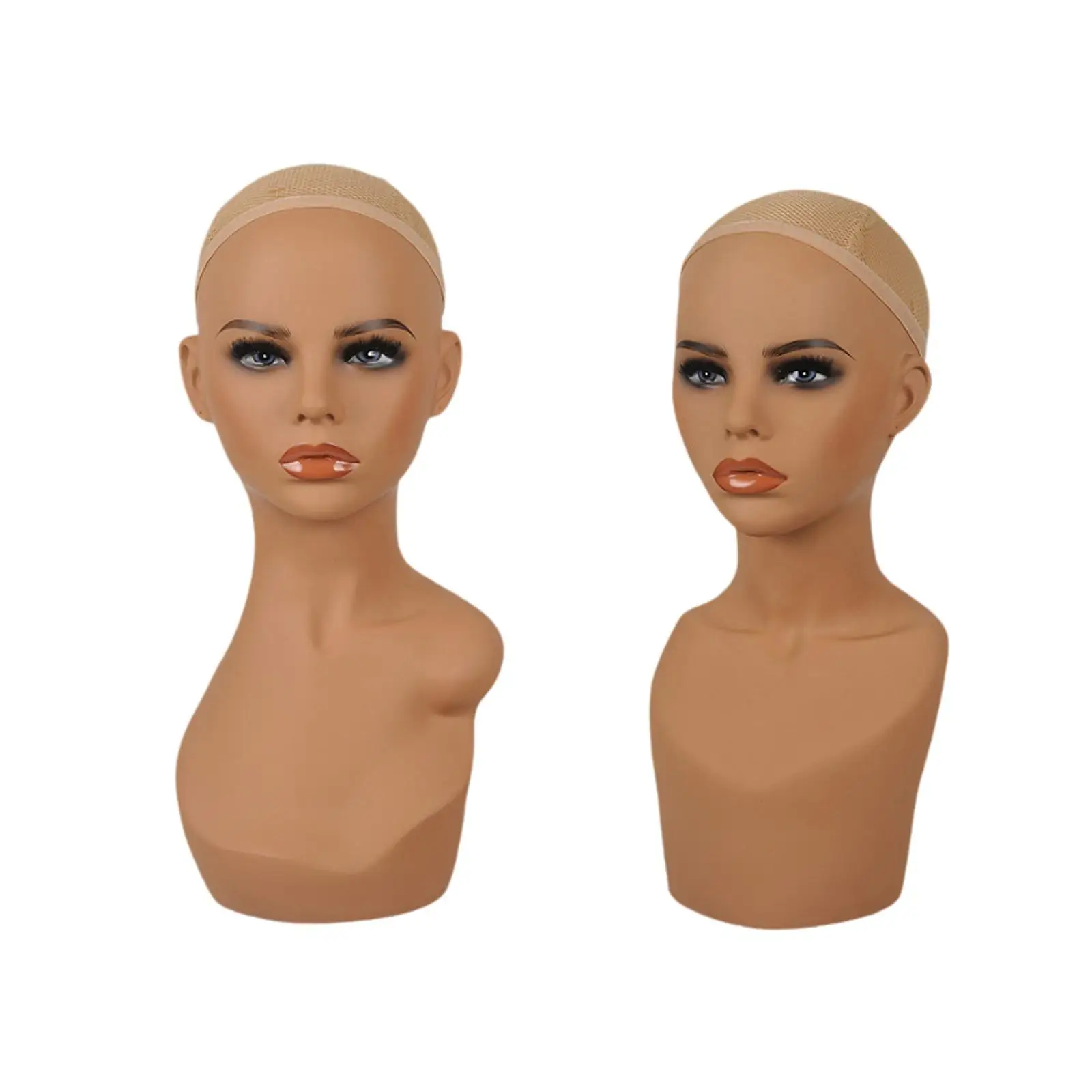 

Головка для демонстрации парика для обучения с макияжем, легкая модель для аксессуаров