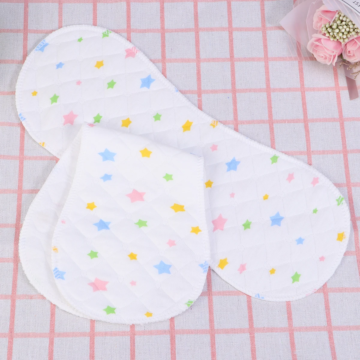

25pcs Infant Cloth Diapers Peanut Shaped 3-layer Insert Baby Use Water Absorbent Breathable Diaper( Pattern Size-S)