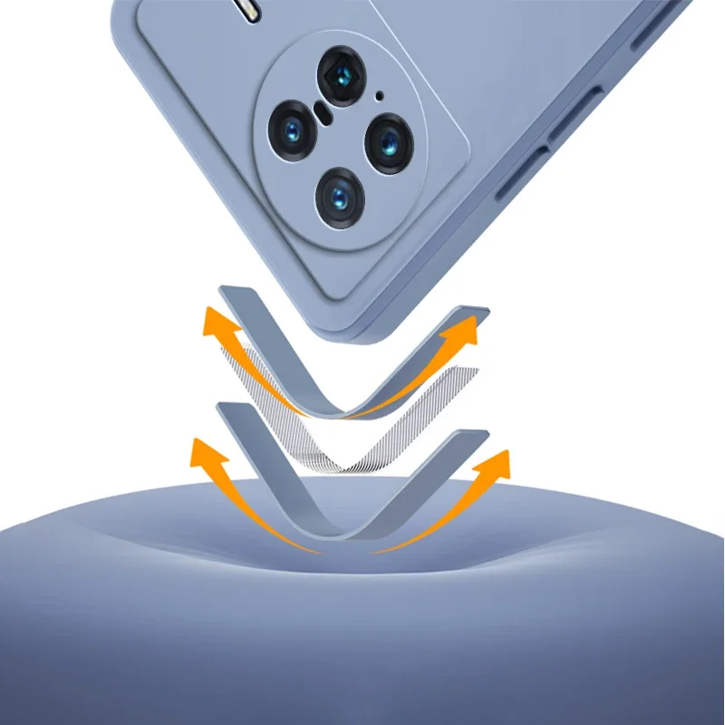 Original Square Liquid Silicone Case for VIVO X Note 5G Camera Protective 360 Shockproof Phone Back Cover 2022 Ultrathin Fundas