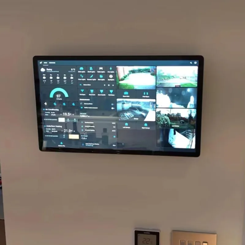 Wall Mounted 21.5 27 32 43 Inch Optional Android Window Touch Tablet Screen  Smart Home Control Panel Pc for Display