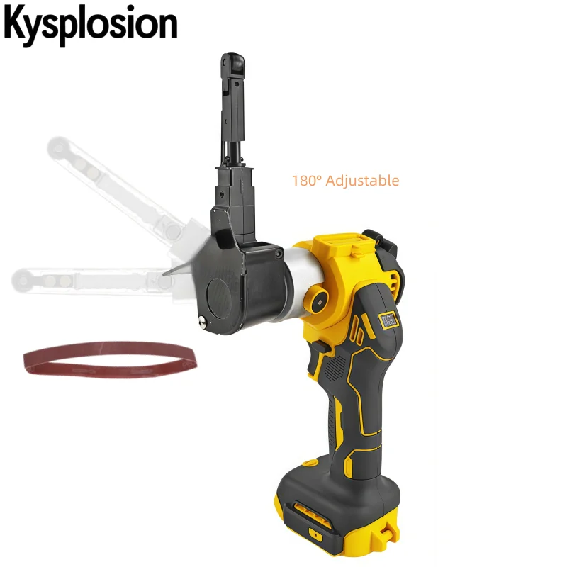 Cordless Brushless Belt Sander 180° Adjustable Power Sander for Woodworking,Paint,Metal Rust for Dewalt 20V battery