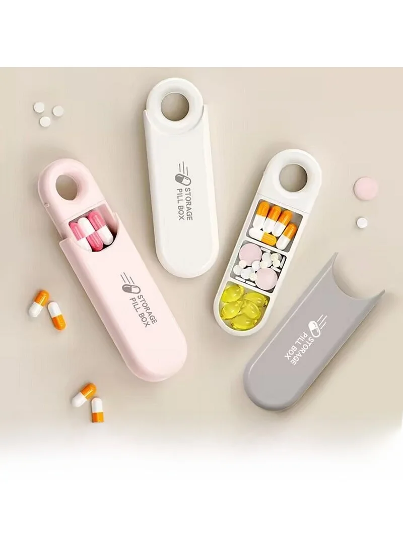 Portable Travel  Multi-functional Medicine Box Storage Organizer Compact Durable Plastic Drug Container for On-the-go Use