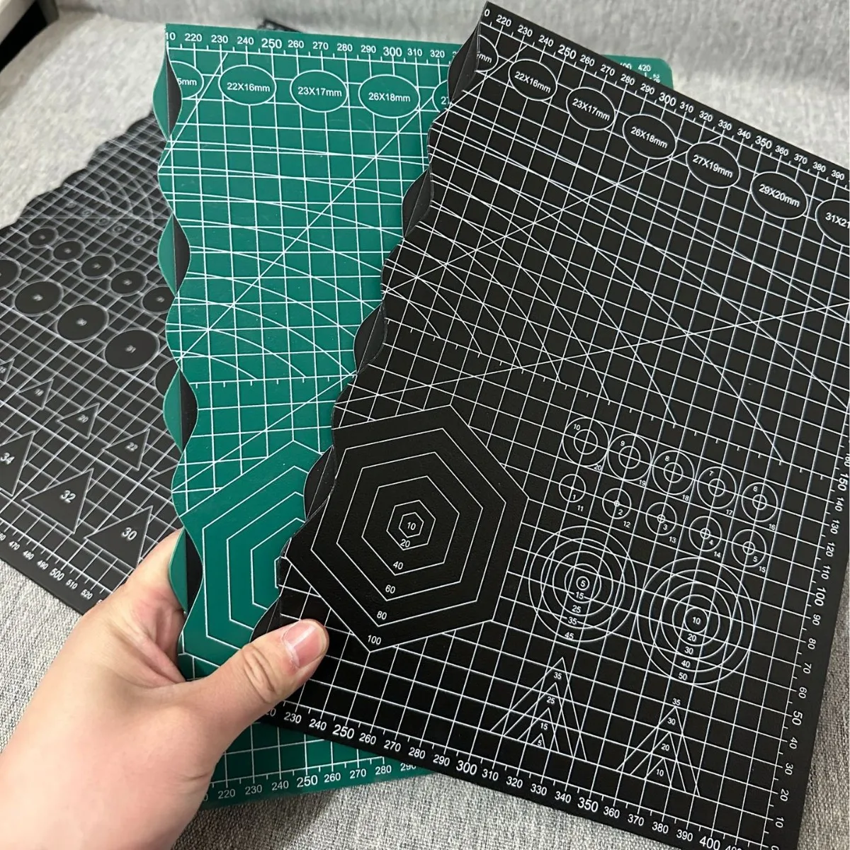 A3 إلى A4 وسادة قطع قابلة للطي على الوجهين سميكة PVC كبيرة لسطح المكتب أداة يدوية الصنع للوازم المكتبية والمدرسية