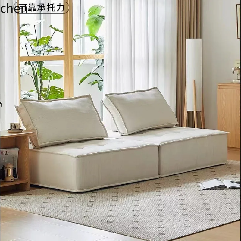 YFY  Tofu Block Sofa Genuine Leather Minimalist Small Apartment Living Room Square Combination Genuine Leather Sofa Module
