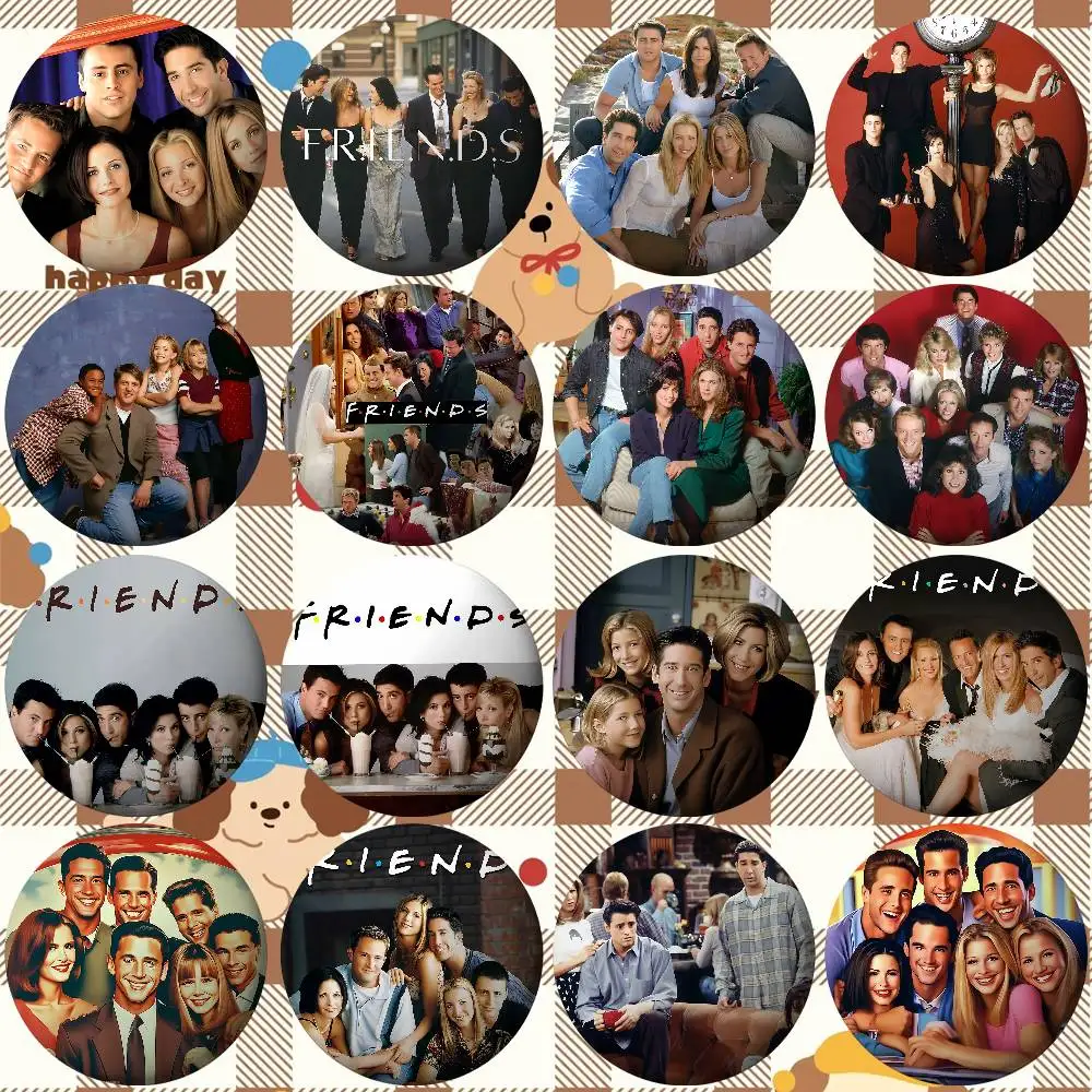 A-American TV S-Series F-Friends شارات الكرتون التلبيب دبابيس بروش المشجعين الحلي الهدايا ظهره ديكور لقم المجوهرات #1