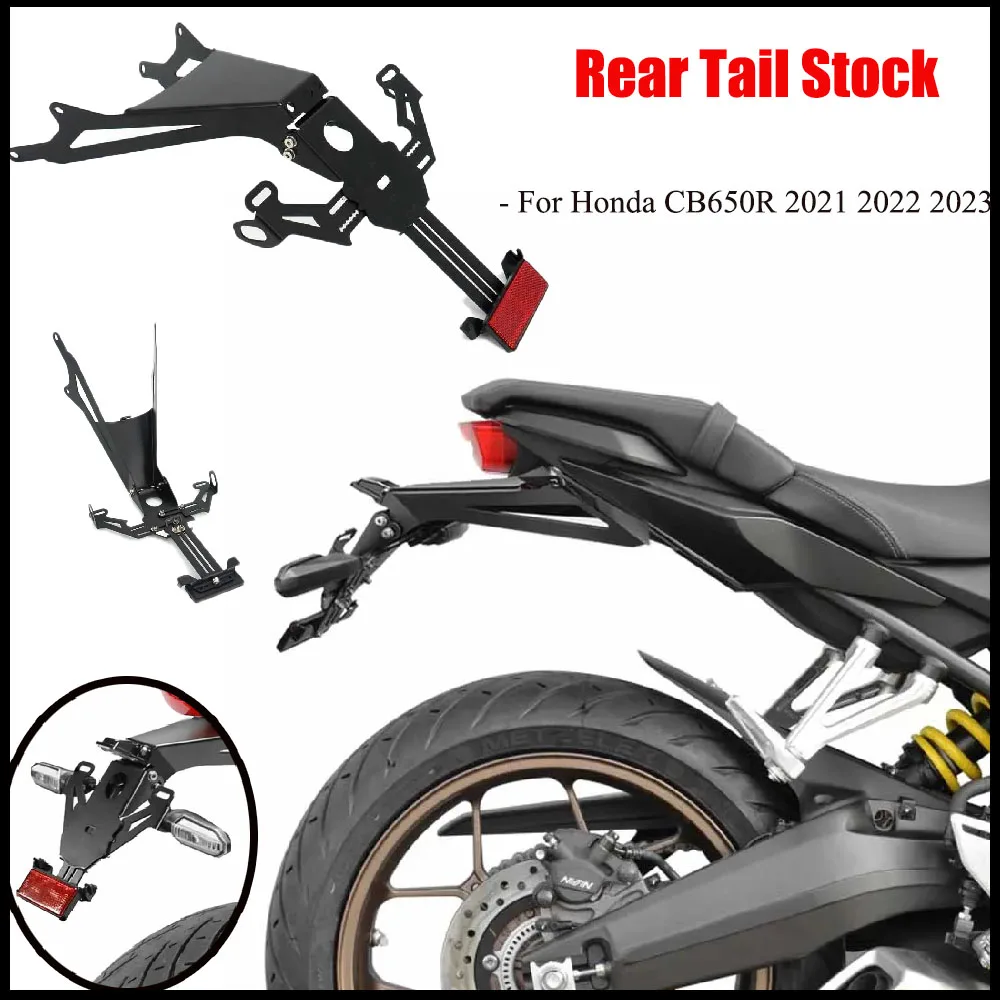 

Motorcycle Rear Short Tail Stock License Plate Holder Tailstock Bracket Kit PartsFit For Honda CB 650 R CB 650R 2021 2022 2023