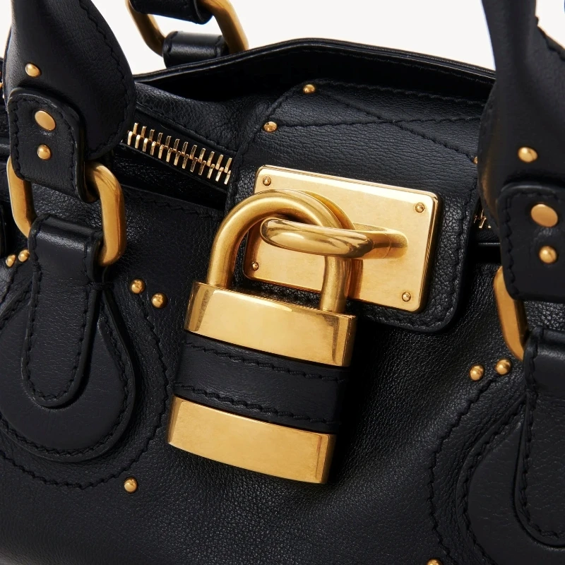 حقيبة بادينجتون، حقيبة نسائية موحدة، حقيبة حمل عصرية بمقبض علوي مع قفل ذهبي، حقائب كتف بتصميم فاخر للسيدات #4