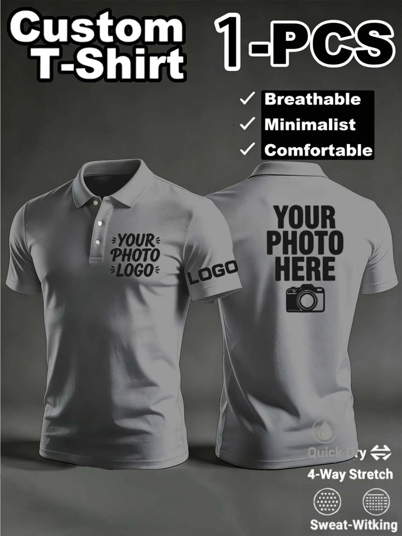 [POLO Shirt Set] Customizable Men's Polo Shirts for Procurement, Ideal for Corporate Uniforms and Team Apparel