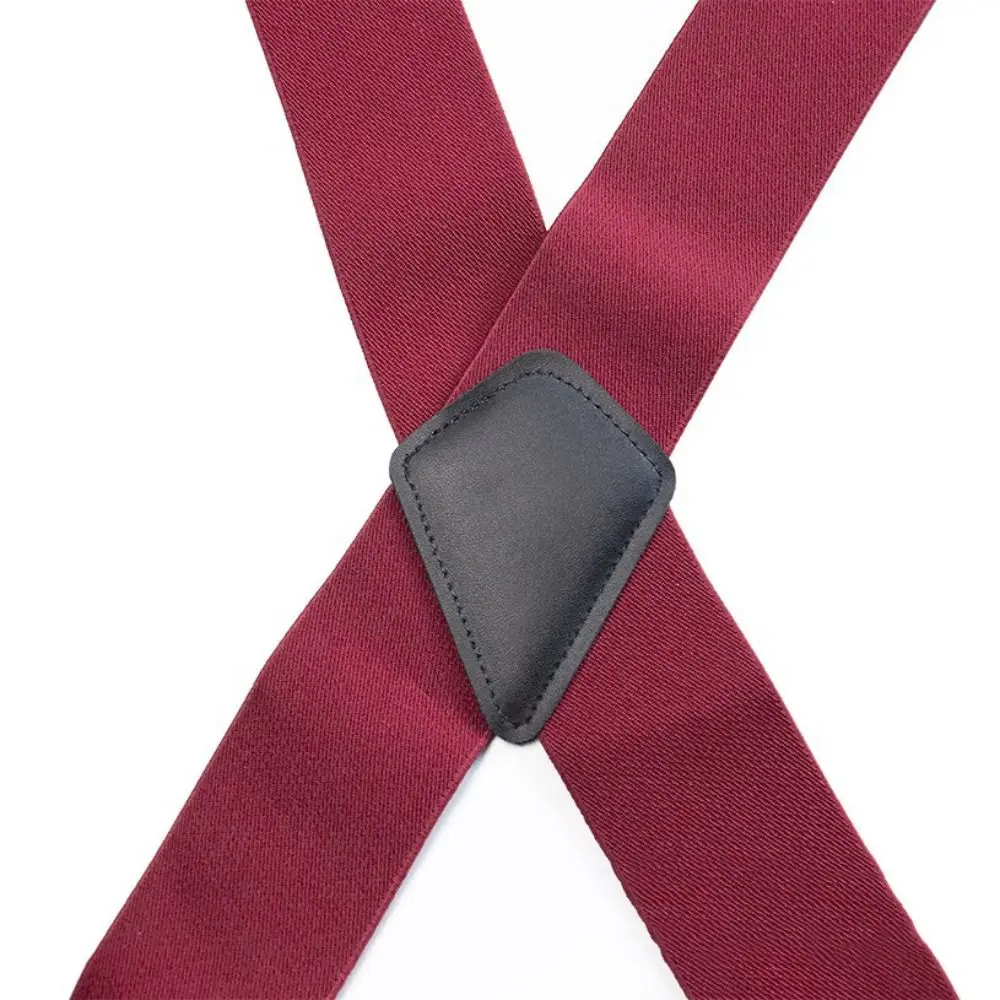 Bretelle da uomo alla moda, larghe, regolabili ed elastiche, a X, resistenti, per feste