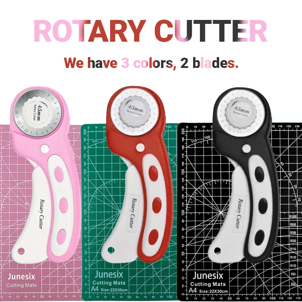 

45 мм кожаный роторный нож с фетровым мешком и 20 швейными зажимами, нож с круглым лезвием из ткани для рукоделия, аксессуары для шитья своими руками