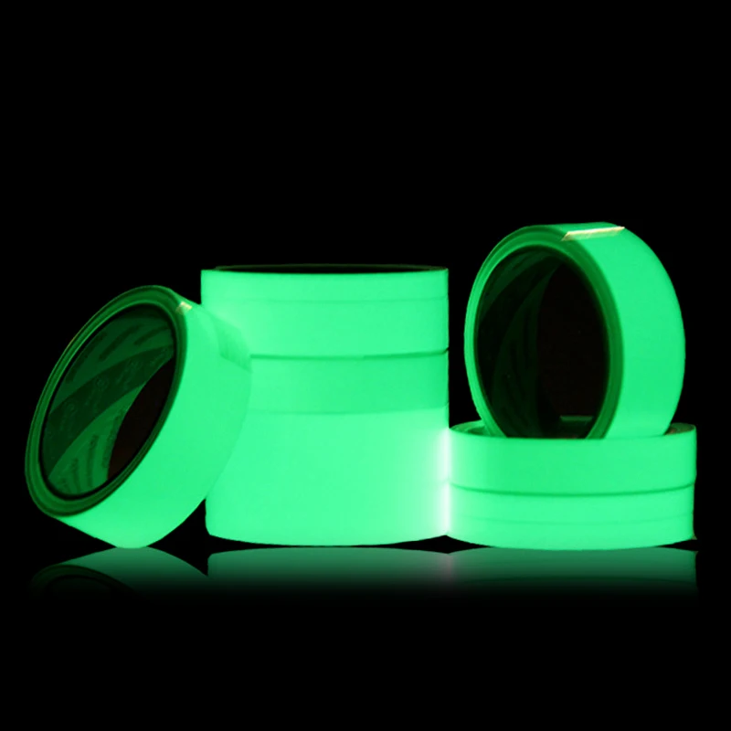 เทปเรืองแสงสีเขียวกันน้ำ20มม. * 5ม. ใช้ทำเครื่องหมายทางเดินบันไดปาร์ตี้สำหรับห้องน้ำสติกเกอร์เรืองแสง PVC แบบ DIY สำหรับกลางคืน