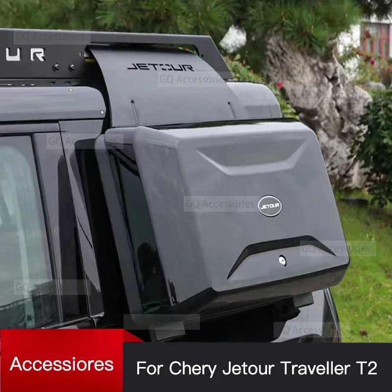 

cherry Jetour Traveller T2 2023 2024 Jetour T2 Car Side Backpack Roof Box Car Roof Rack Camperize Van Accessories