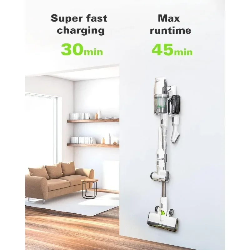 Deluxe Brushless Cordless Stick Vacuum, Ultra Bateria, Minuto, Super Charger Robot, Eletrodomésticos de limpeza