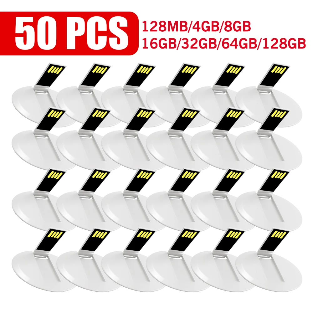 

50PCS USB 2.0 Credit Card USB Flash Drive 1GB 2GB Memory Storage 4GB 8GB 16GB 32GB 64GB Pen Drive 128MB Custom For Gift USB Disk
