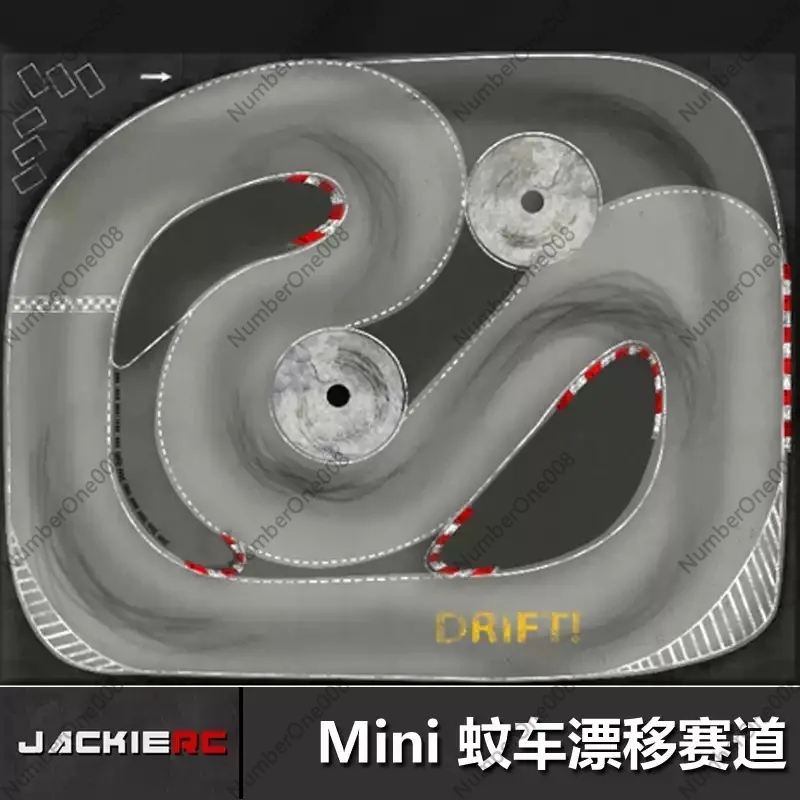 

Гоночная трасса для дрифта 1/28 RC для MINI-Z RW00 DRZ GLD BMX - Профессиональная микротрасса для автогонок с имитацией поверхности