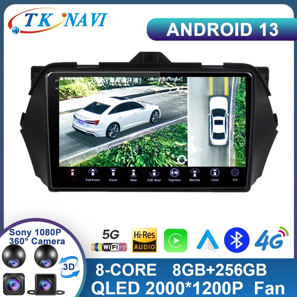 

Автомобильный радиоприемник на Android 13 для Suzuki Alivio 2015, 2016, 2017, 2018, 2019, стерео, беспроводной, Carplay, мультимедийный видеоплеер, навигация, GPS