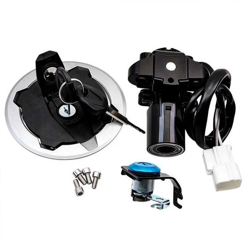 Ignition Key Switch Fuel Tank Lock Seat Lock Kit for Kawasak1 Ninja 400 Z400 2018-2023 Full set of accessories