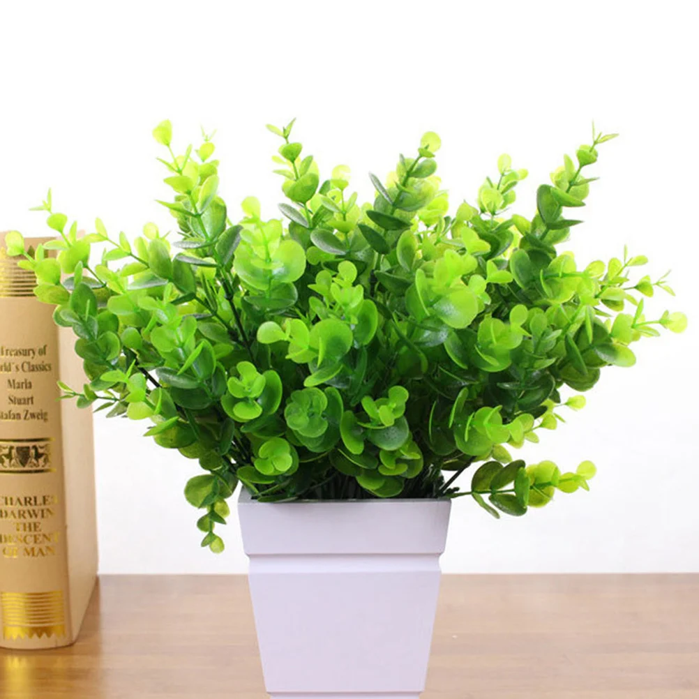 

5Pcs Premium Artificial Plants Lifelike Simulation Office Decor Realistic Faux Herbs Desktop Shelf Counter