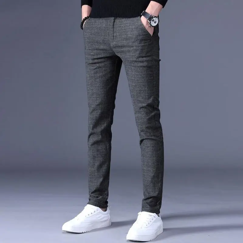 2022 Autumn Winter Fashion Temperament Business Casual Pant Male Comfortable Simple Straight-leg Pant Man Solid Gentmen Trousers