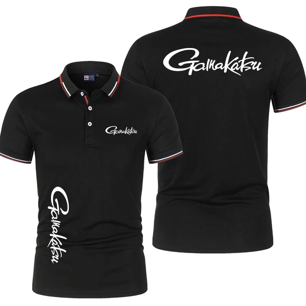 Gamakatsu Fishing Men Polo Shirt Summer New Hot Polo Shirts Sports Casual Solid Color Fashion Harajuku Business Tops Clothing