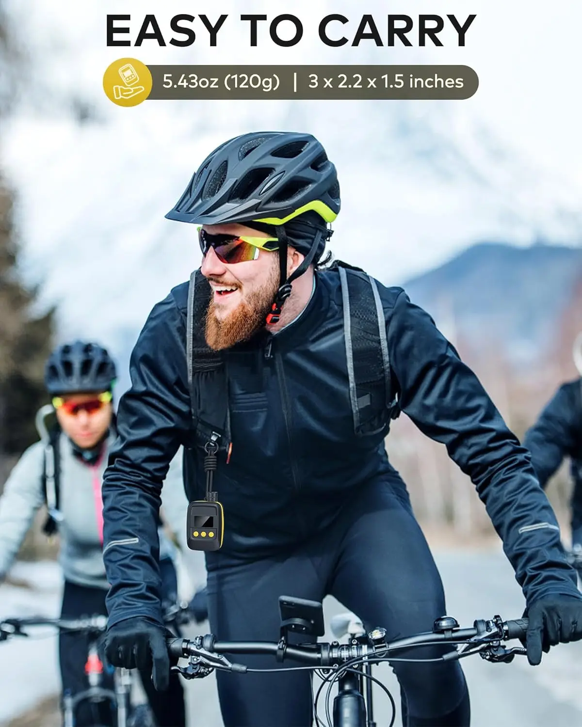 Pompa Ban Sepeda Listrik 150 PSI dengan Pengukur, Mati Otomatis, Portabel untuk Katup Presta/Schrader