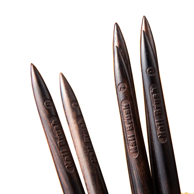 2PCS Nail Drawing Brushes For Manicure Lines Painting Gradient UV GEL Extension Builder Drawing Pen Sandalwood