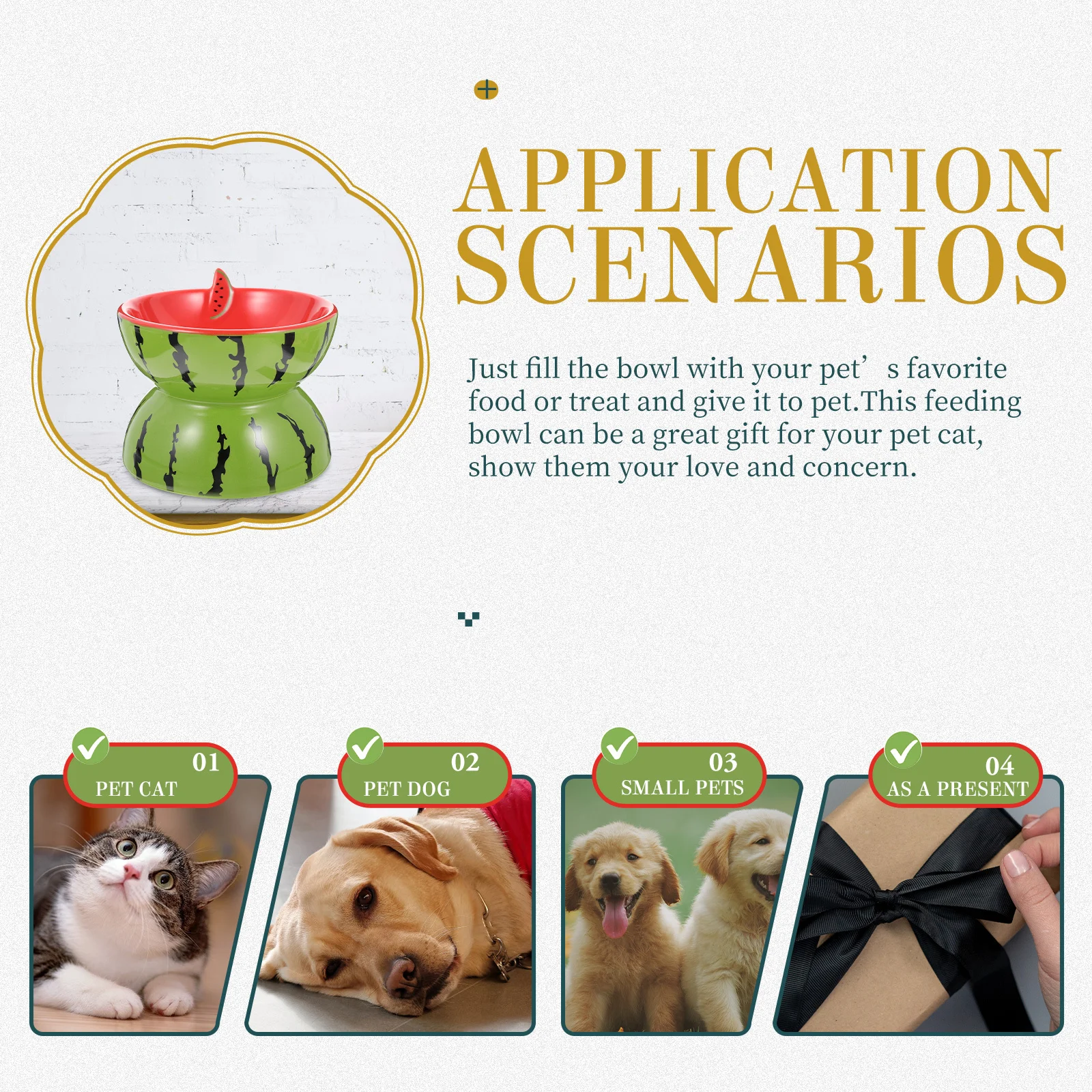 

Cat Bowl Feeding Accessory Wear-resistant Pet Reusable Household Dog Green Lovely