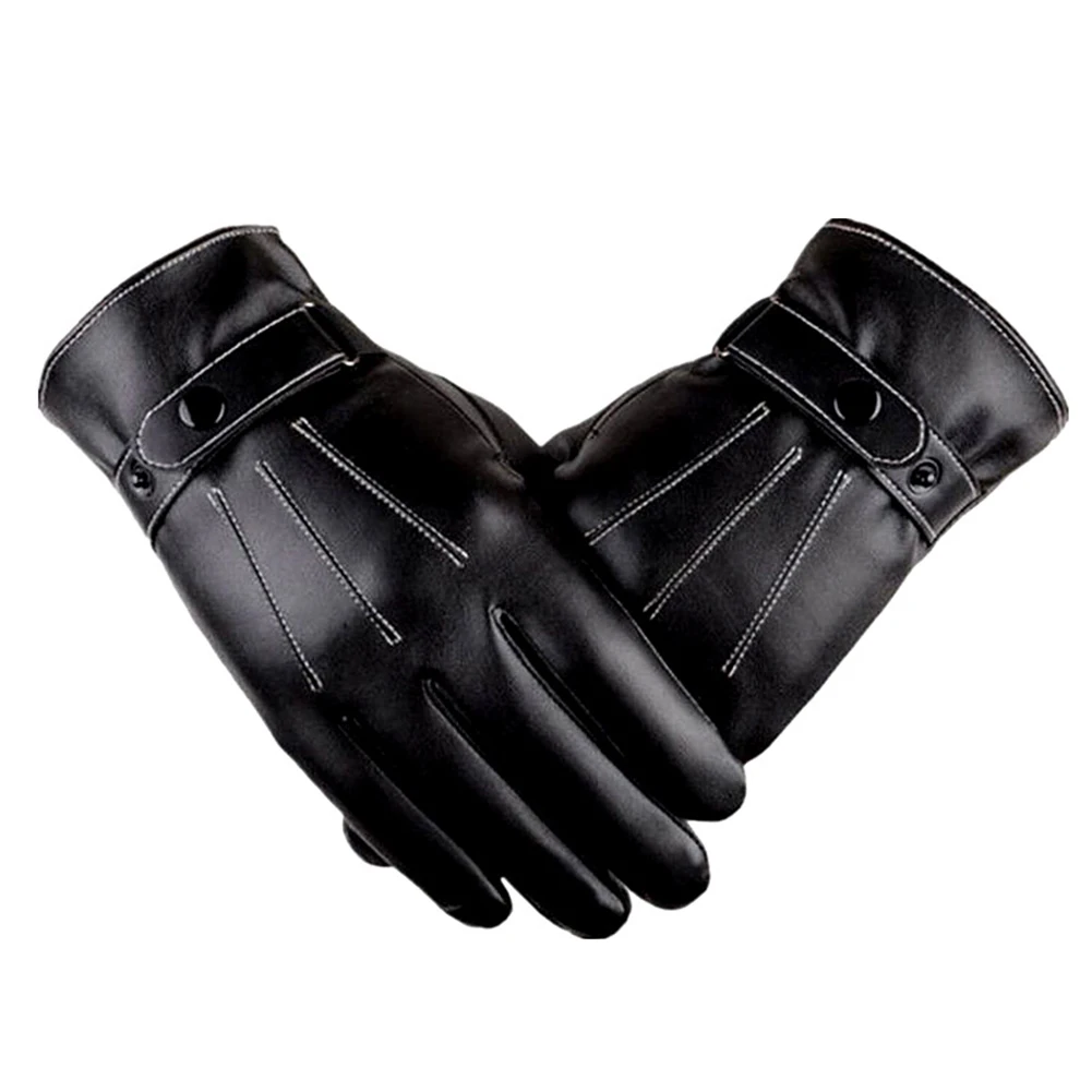 ​24*11.5*1.5CM Winter Gloves Touch Screen Snow Skiing Windproof Waterproof Leather Motorcycle Motorcycle Riding Wear-resistant