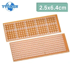 10-20pcs Single Side PCB Board 2.5x6.4cm DIY Universal Experiment Matrix Circuit Boards Single Row Continuous Hole 25x64mm