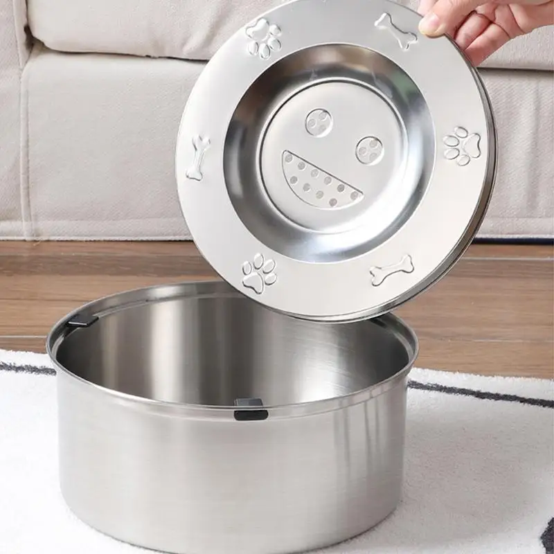 Floating Cat Food Bowl Dog Bowl Drinkers Stainless Steel Rust-Proof Dog Bowl 3L Dog Bowl No-Skid & Non-Tip For Small Medium