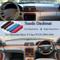 For Mercedes-Benz S-Class W220 S280 S320 S400 2000-2006 Suede Leather Dashmat Dash Mat Cover Dashboard Pad Carpet Car Accessory