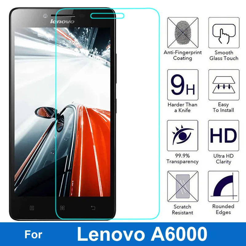 For Lenovo Lemon A6000 6010 Tempered Glass Screen Protector 0.26MM 9H 2.5D Safety Protective Film On A6010 A6000-l A 6000 Plus