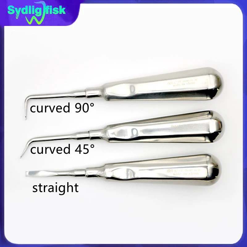 

1Pcs Dental Luxating Lift Elevator Stright Curved 45°/90° Root Tooth Extraction Broken Crown Tools Dentist Surgical Instrument