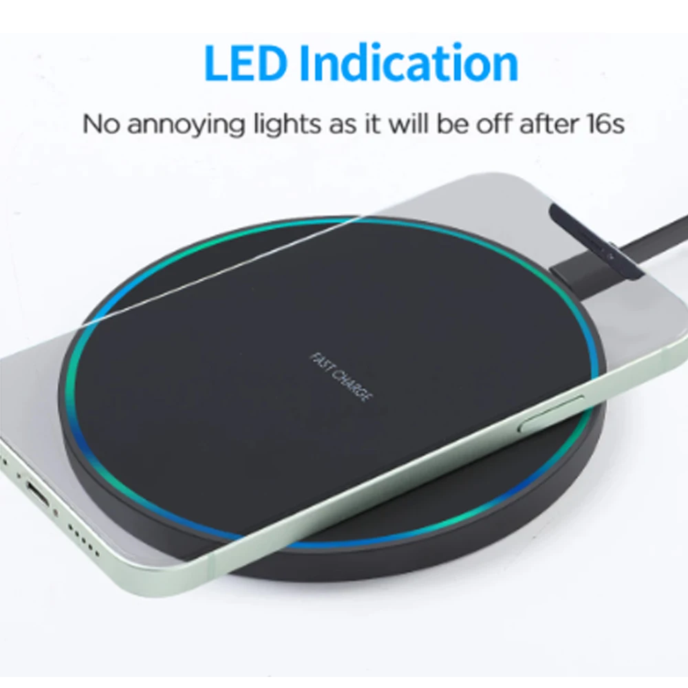 

60W Wireless Charger Pad Induction Fast Wireless Charging Station for Samsung Galaxy S21 Ultra S21+ Note 20 Ultra S20 FE S10 F90