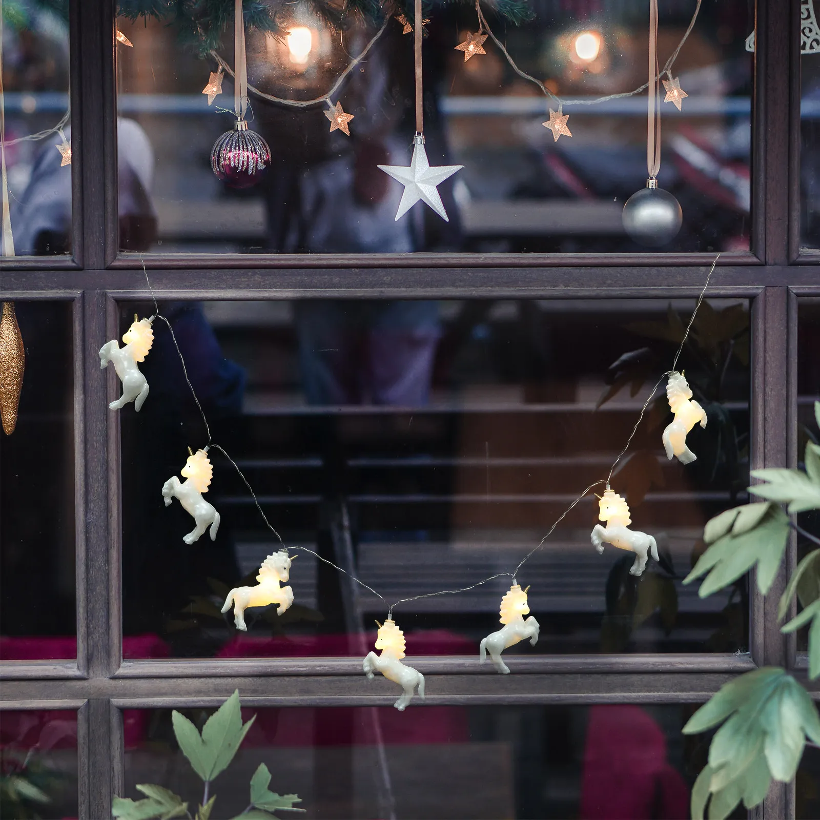 

1Set Unicorn Shaped LED String Lights Creative Garden Decor Warm White Fairy Light for Yard Lawn Fence Wall Roof Outdoor Indoor