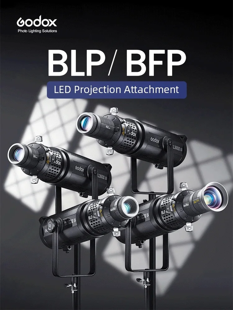 Godox BLP/ BFP LED Projection Attachment Photography Light Condenser Bowens Mount Art Special Effects Shaped Beam Light Cylinder