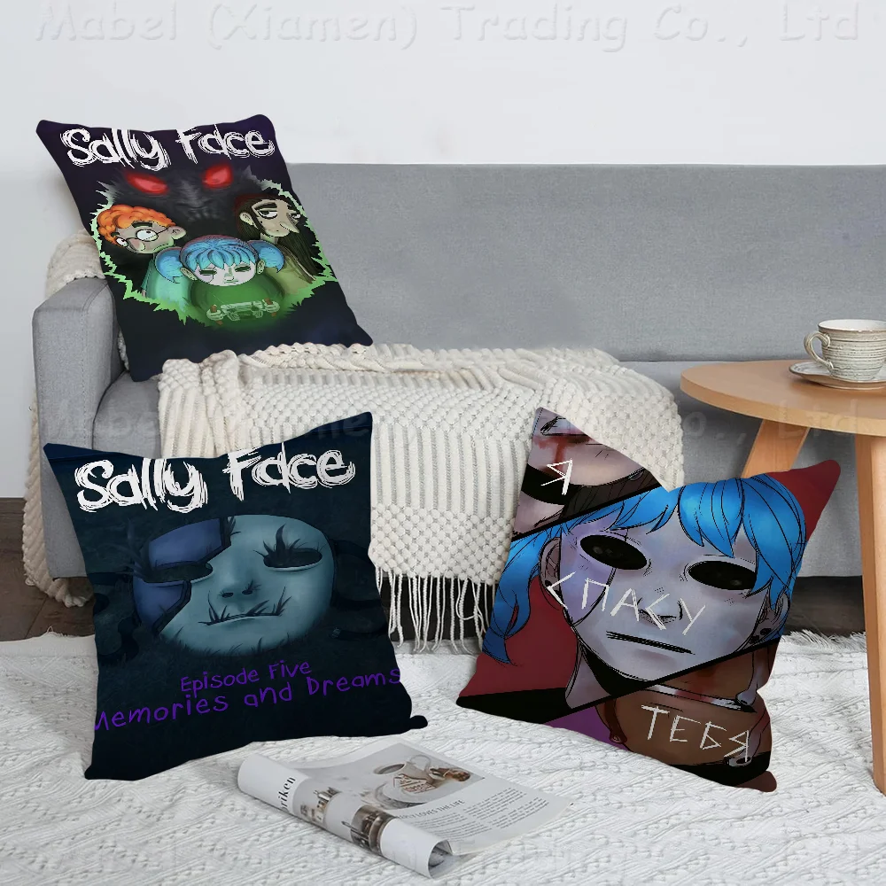 

Game Sally Face Personalized Picture Text Home Decorative Pillows Household Gifts 45x45cm