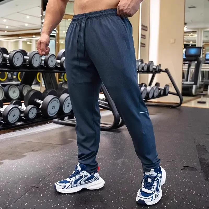 Autumn Winter Running Pants Men Fitness Sports Gym Elastic Loose Quick Dry Sweatpants Training Jogging Exercise Slim Trousers
