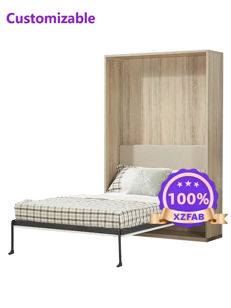 Factory Direct 2026 Invisible bed Hardware accessories Household multi-functional small apartment Front side flap folding bed