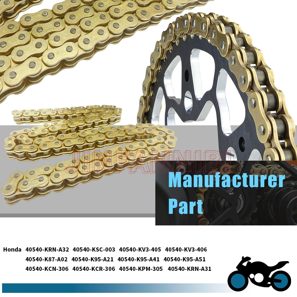 520 X-Ring Chain 120 Links w/ Master Link For Honda CB300R CB500F CBR250R CR125R