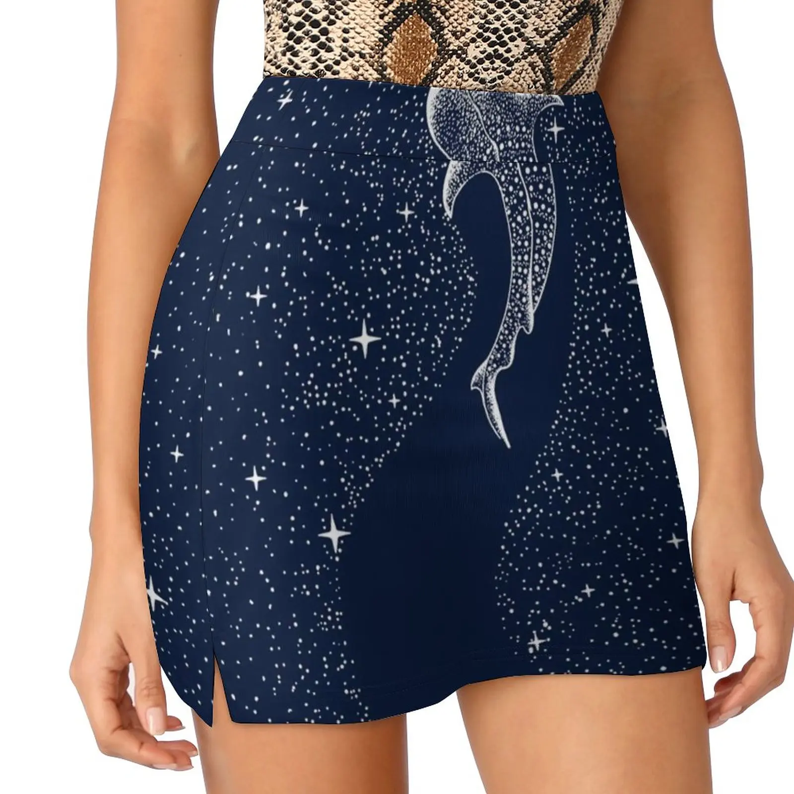 Star Eater Women's skirt With Pocket Vintage Skirt Printing A Line Skirts Summer Clothes Whale Shark Animal Space Stars Artsy