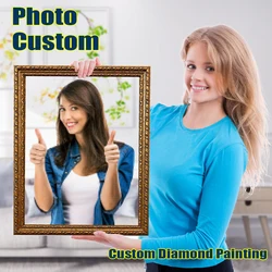 NICAI Foto Personalizado Pintura Diamante 5D DIY Strass Fotos Praça Completa Rodada Diamante Bordado Venda Home Decor Gift