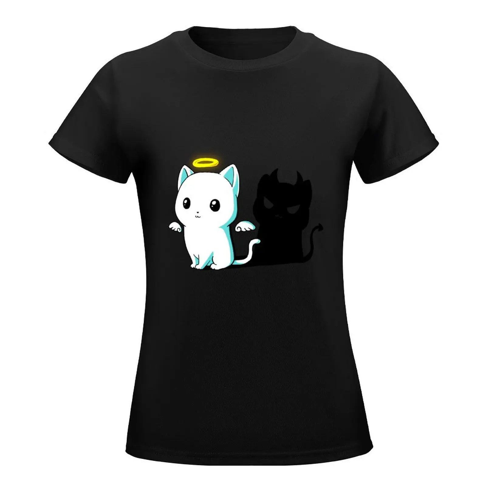 Angel Cat T-Shirt Aesthetic clothing hippie clothes Women tops