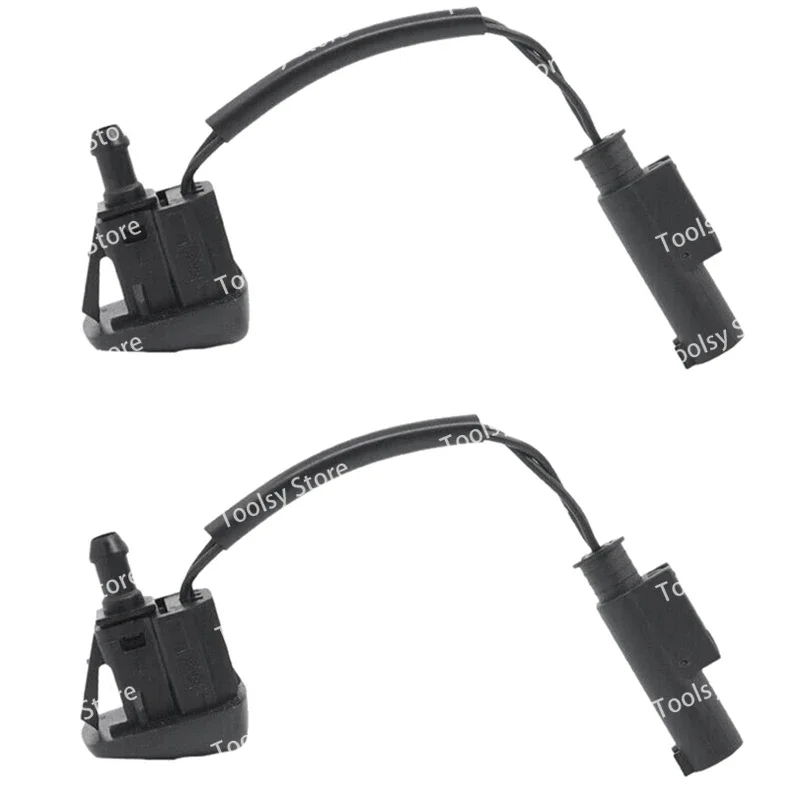 2X Windshield Heated Washer Sprayer Nozzle Jet 61667046060 For  5 Series E60 E61 2004-2010 525I 528I 530I 535I 550I