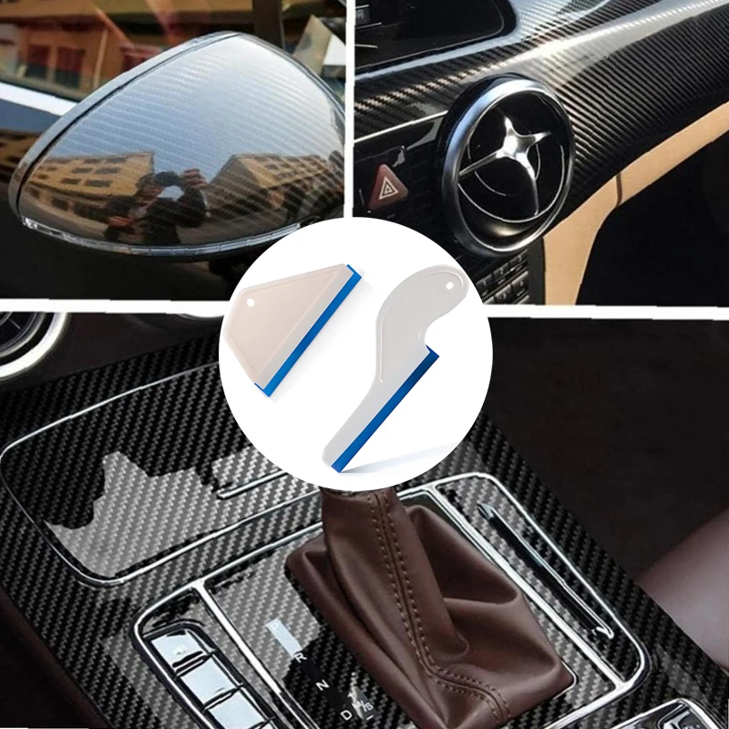 1Pc Window Tint Tools Car Window Squeegee Glass Cleaner Silicone Water Blade Side Wiper Swiper Water Remover Glass Scraper