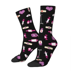 Cute Hospital Medical Pattern Gift For Nurses Socks High Quality Stockings All Season Long Socks for Man Woman Birthday Present