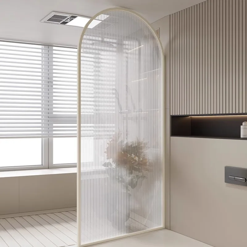 Lichte luxe water gegolfd golfscherm badkamer douche scheidingswand